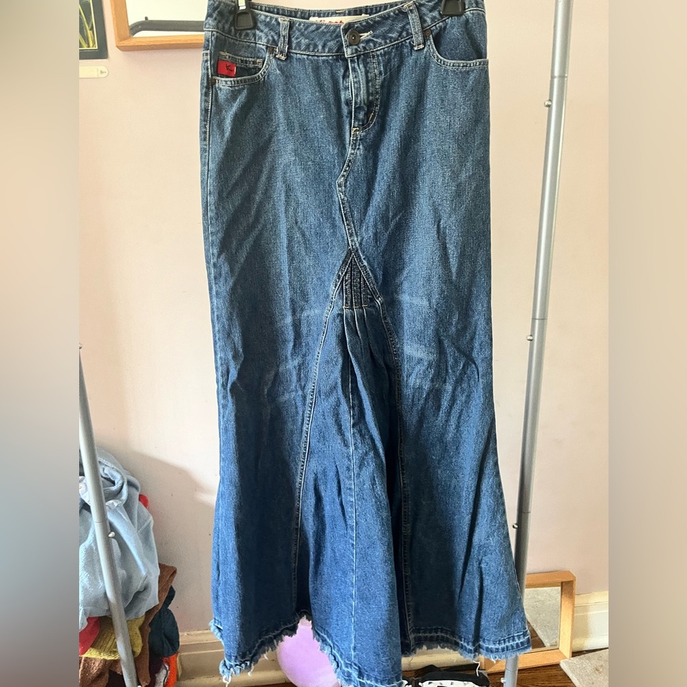 Kama Long Denim Skirt